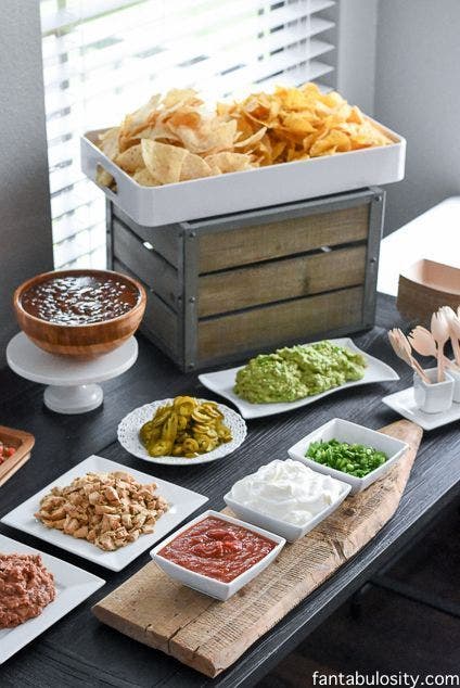 Nacho Bar adult birthday party idea