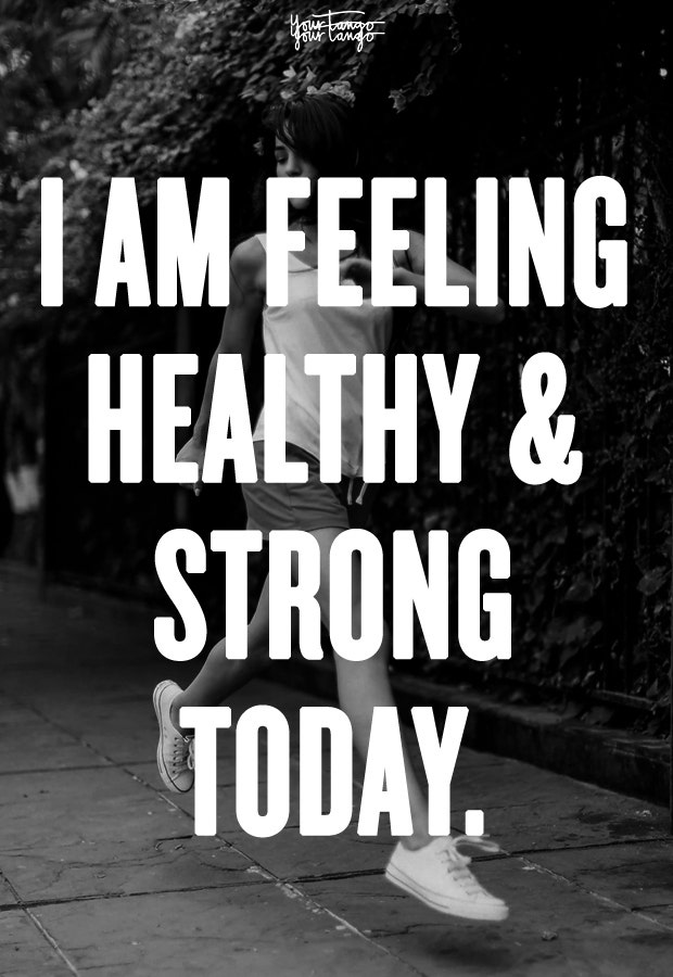 morning affirmation healthy and strong