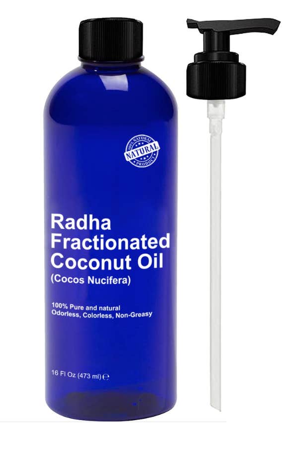 best coconut oil for skin face body hair radha fractionated coconut oil