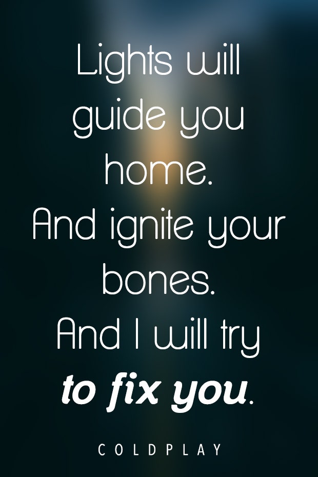 Fix You coldplay lyrics