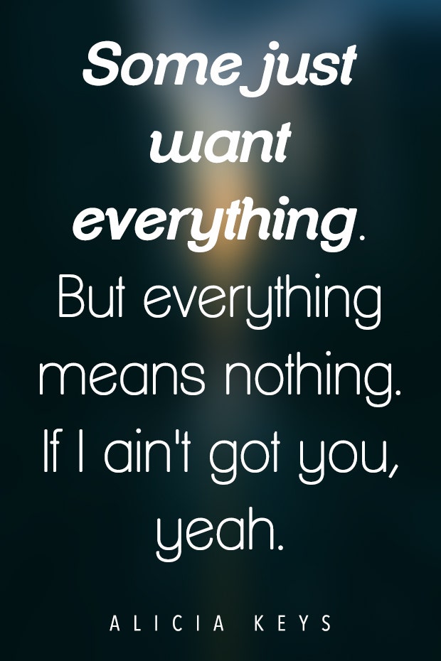 If I Ain&#039;t Got You alicia keys lyrics