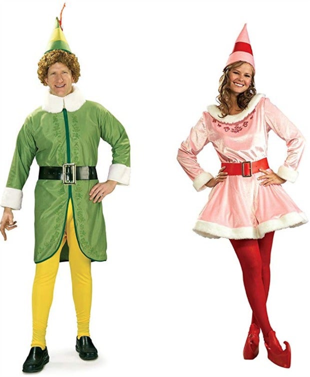 Buddy the Elf and Jovie couples costume