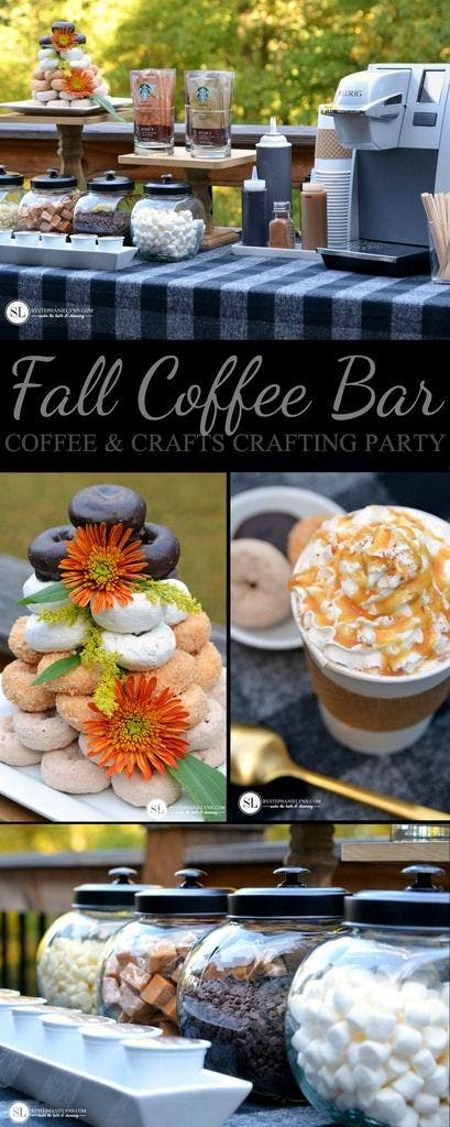 Fall Coffee Bar adult birthday party idea