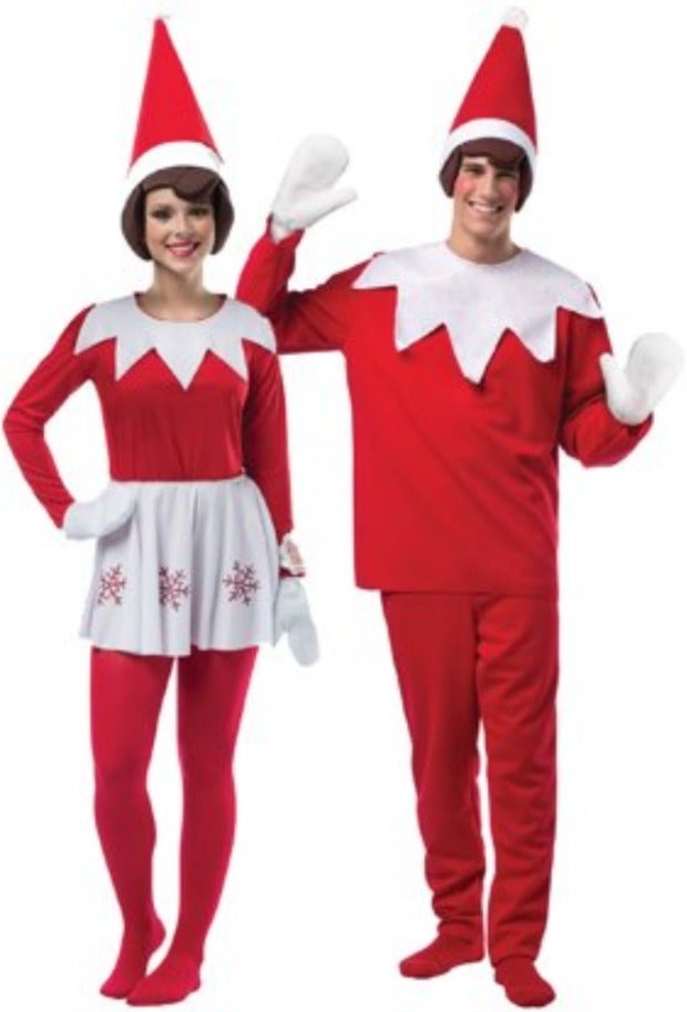 elf on the shelf couples costume set