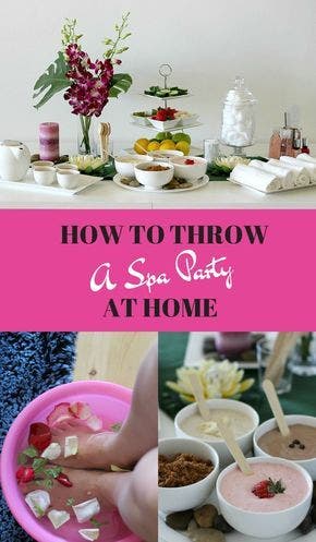 at home spa adult birthday party idea