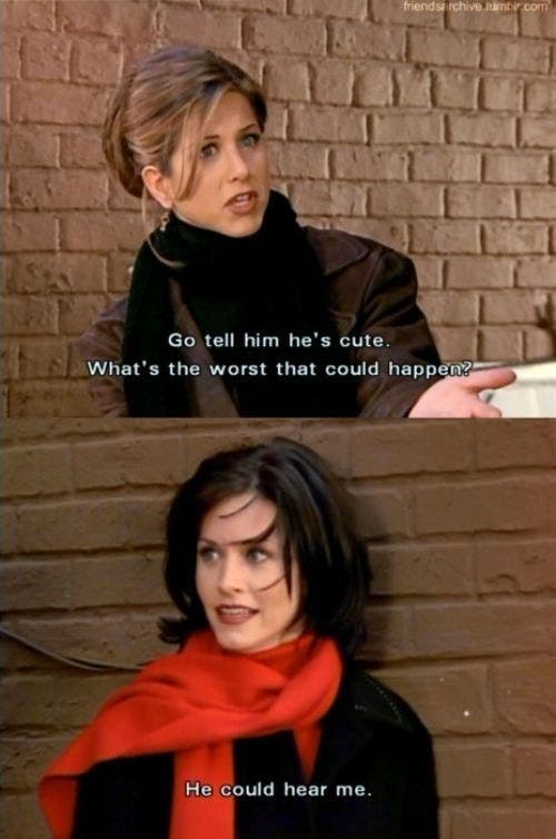 Rachel Green and Monica Geller friends tv show quote