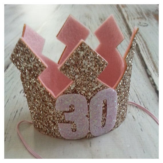 glitter birthday girl crown adult birthday party idea