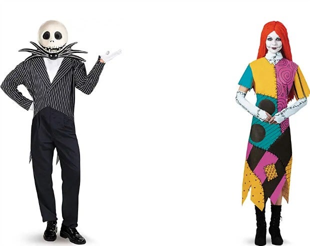 Jack Skellington and Sally couples costume
