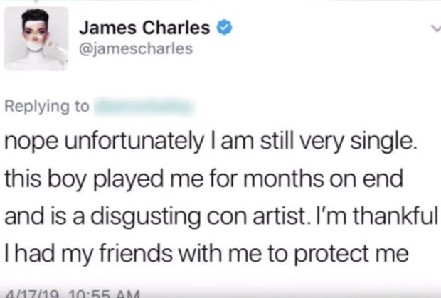 James Charles deleted tweet
