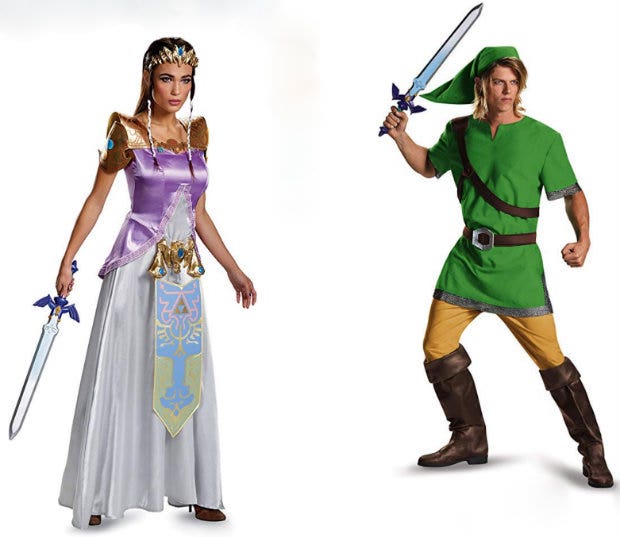 Link and Zelda couples costume