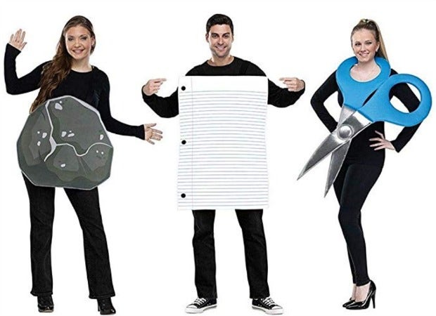 Rock paper scissors costume