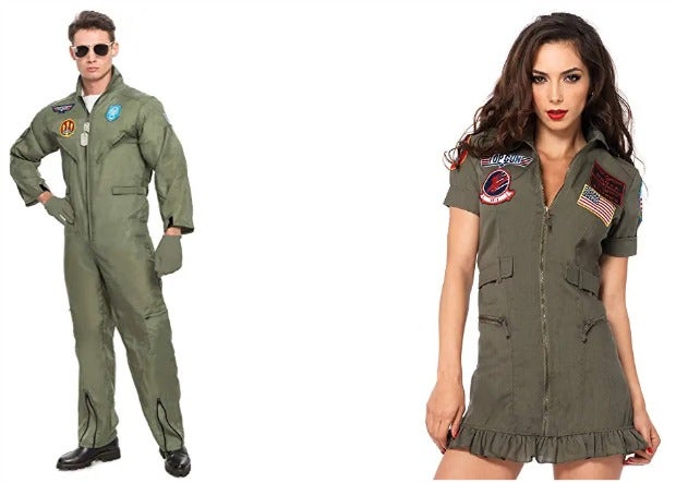 Top Gun fighter pilots couples costume