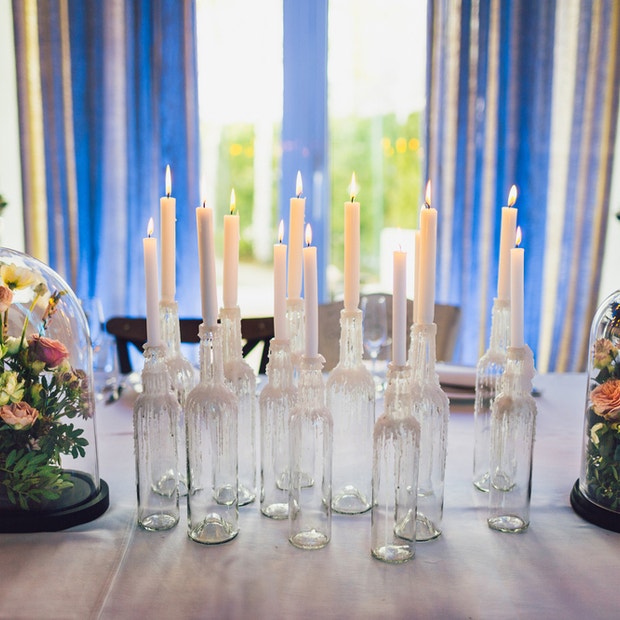 halloween wedding ideas glass bottles
