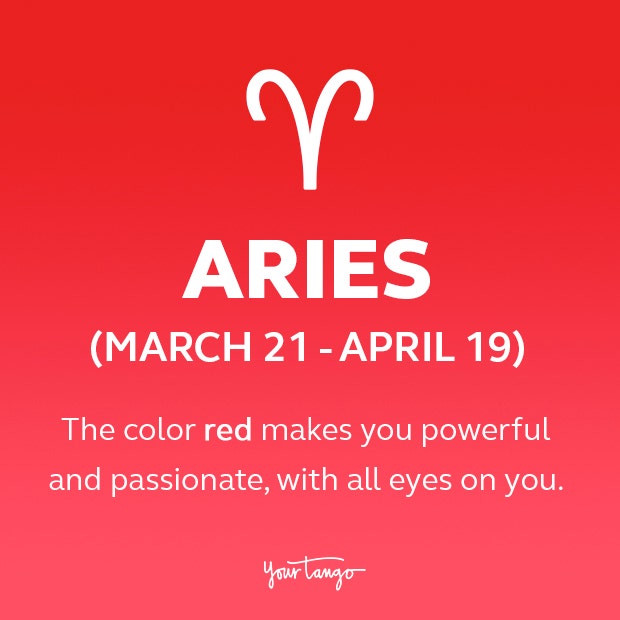 Aries zodiac sign color red