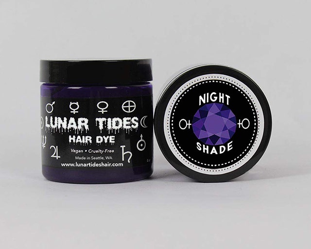 Lunar Tides Semi-Permanent Vegan Hair Dye in Nightshade Dark Purple