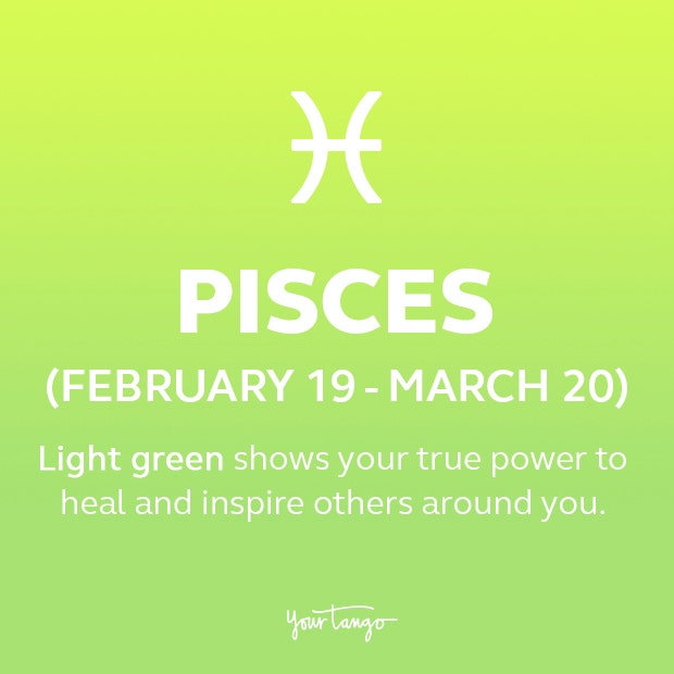 Pisces zodiac sign color light green