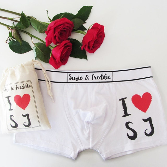 I Love Personalized Men&#039;s Boxer Briefs