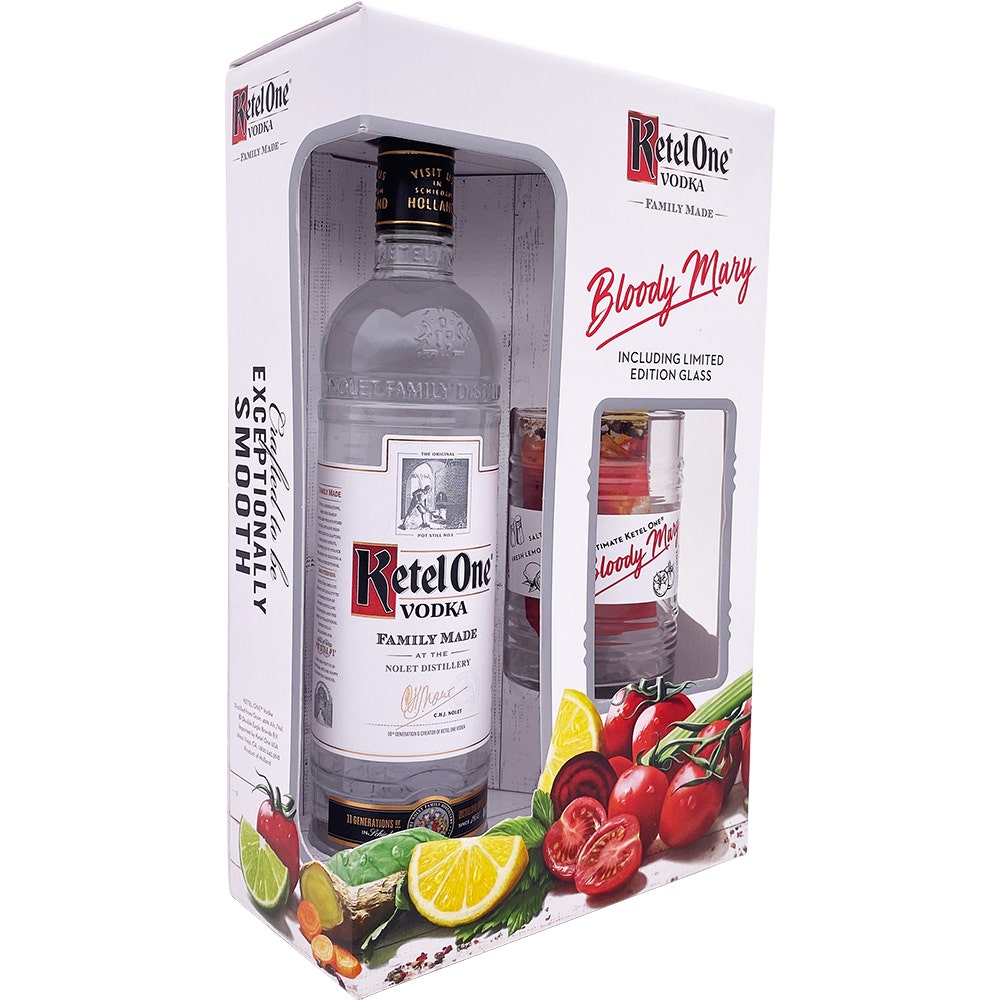 Ketel One Vodka Gift Set With Bloody Mary Glass