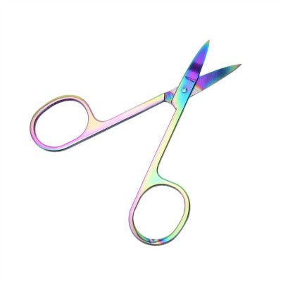 Coobbar Protable Stainless Steel Eyebrow Scissors