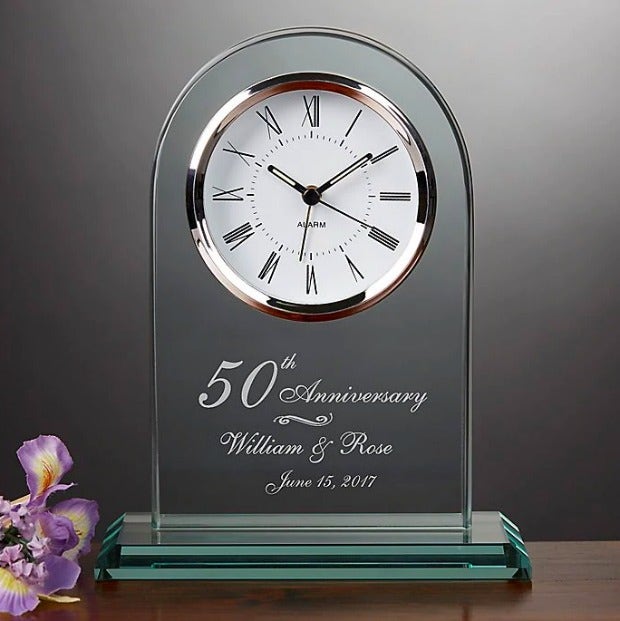 Everlasting Love Anniversary Table Clock