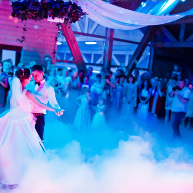 halloween wedding ideas blue lights