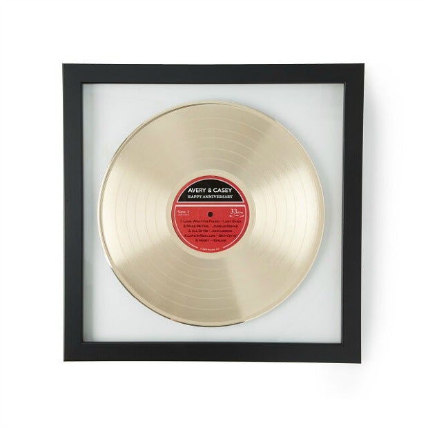 Personalized Gold LP Record