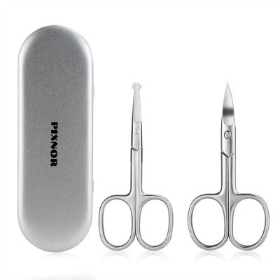 PIXNOR Eyebrow Trimming Scissors with Storage Box