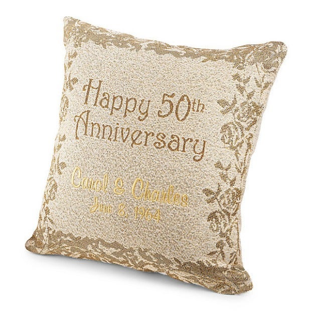 Personalized 50th Anniversary Pillow