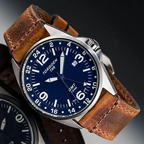Torgoen T25 GMT Blue Pilot Watch 
