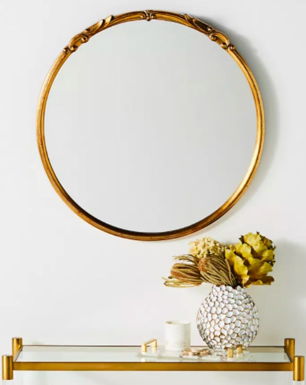 Emma Mirror in Antique Gold