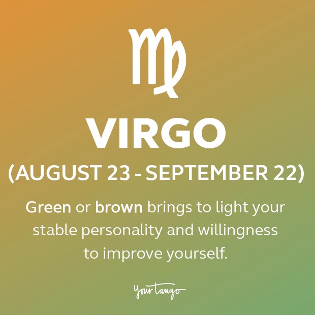 Virgo zodiac sign color green or brown