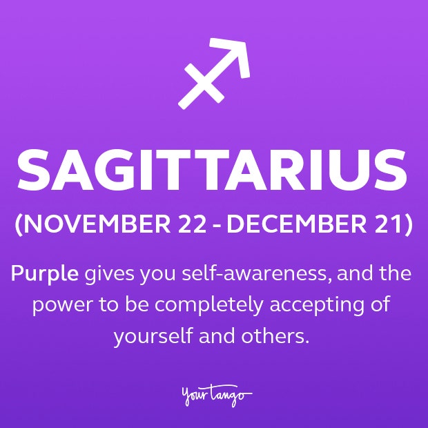 Sagittarius zodiac sign color purple