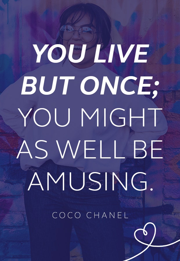 Coco Chanel quote about confidence