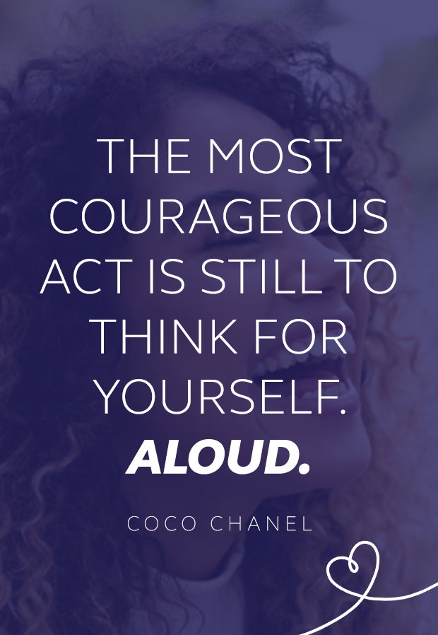 Coco Chanel quote about confidence