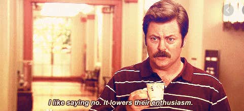 ron swanson saying no quote