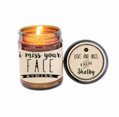 i miss your face candle long distance gift idea