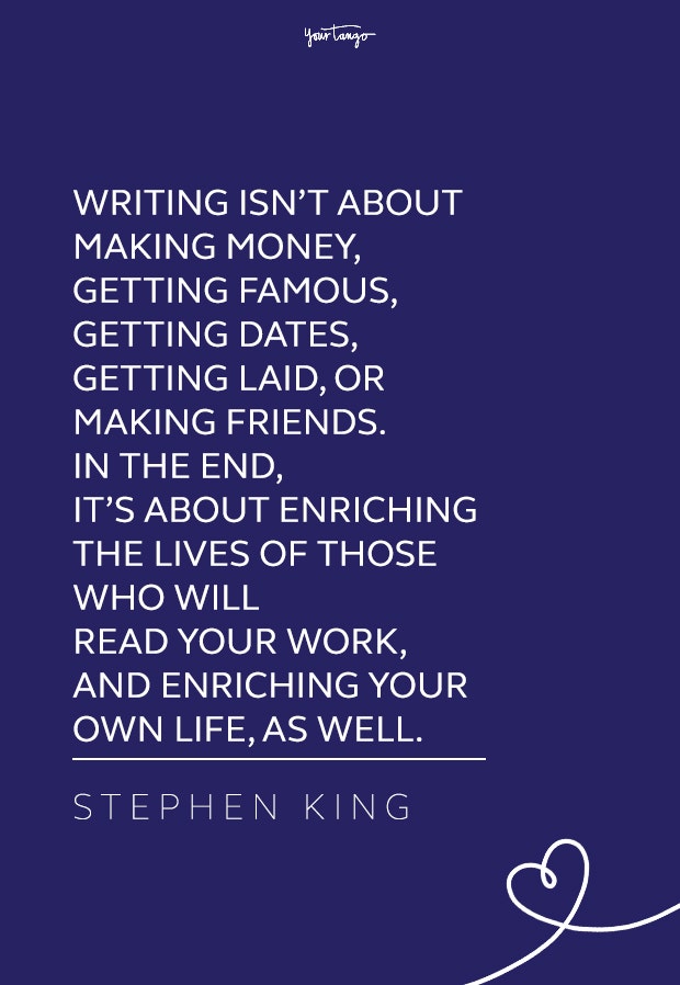 Stephen King quote about writing