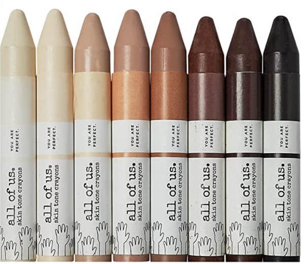 secret santa gift ideas / beeswax skin tone crayons