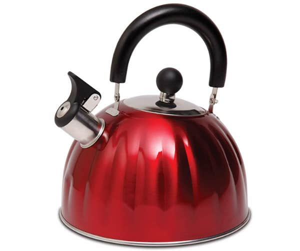 secret santa gift ideas / stainless steel whistling tea kettle
