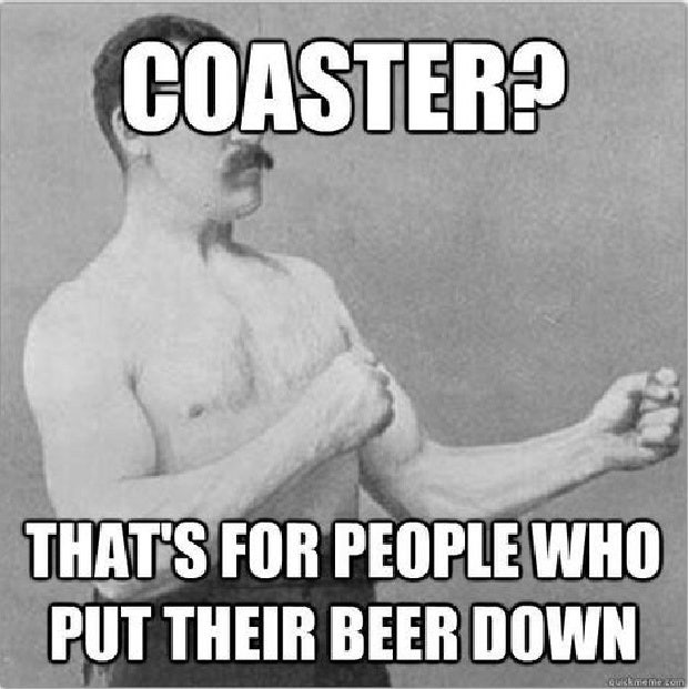 beer memes coaster for people who put their beer down