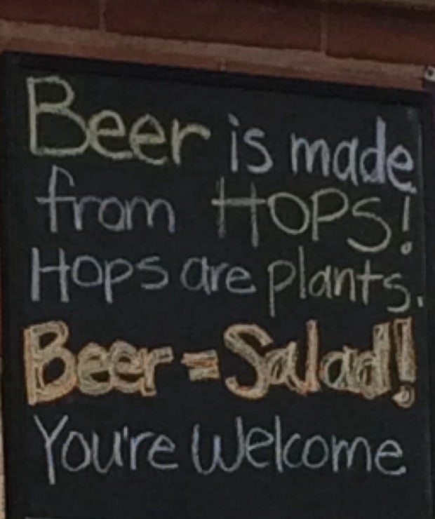 beer memes Beer equals salad