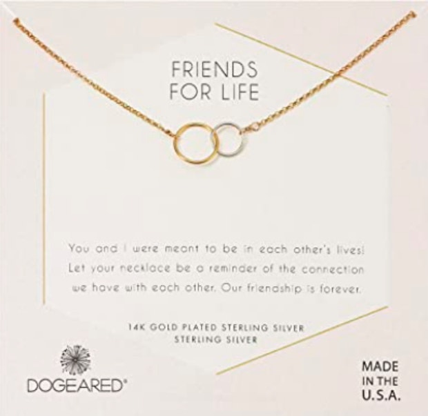best friend gifts metal linked ring necklace