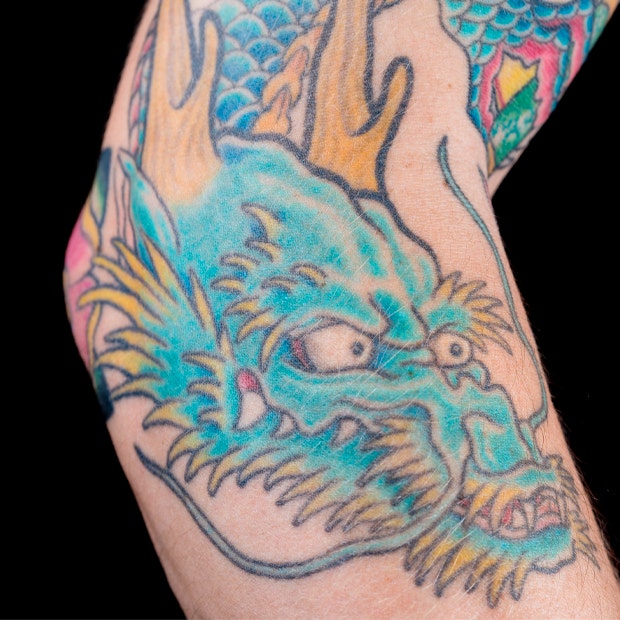 Blue dragon tattoo