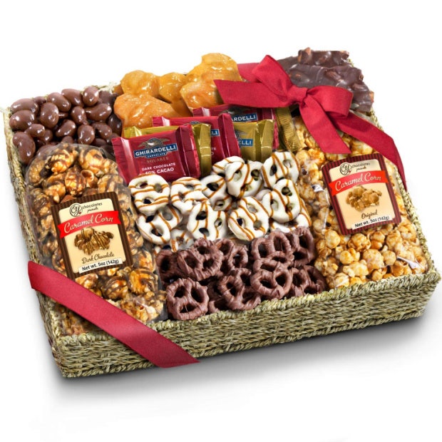 Chocolate Caramel and Crunch Grand Gift Basket mothers day gift for girlfriend