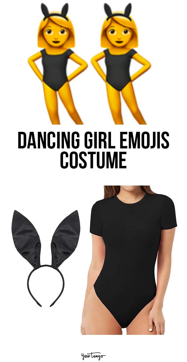 dancing girl emoji last minute halloween costumes