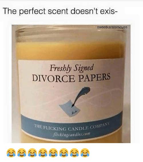 divorce candle meme