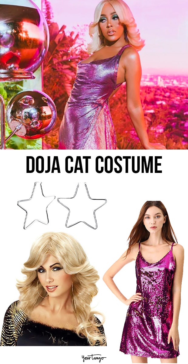 Doja Cat Sparkly Pink &amp;quot;Say So&amp;quot; Dress Costume