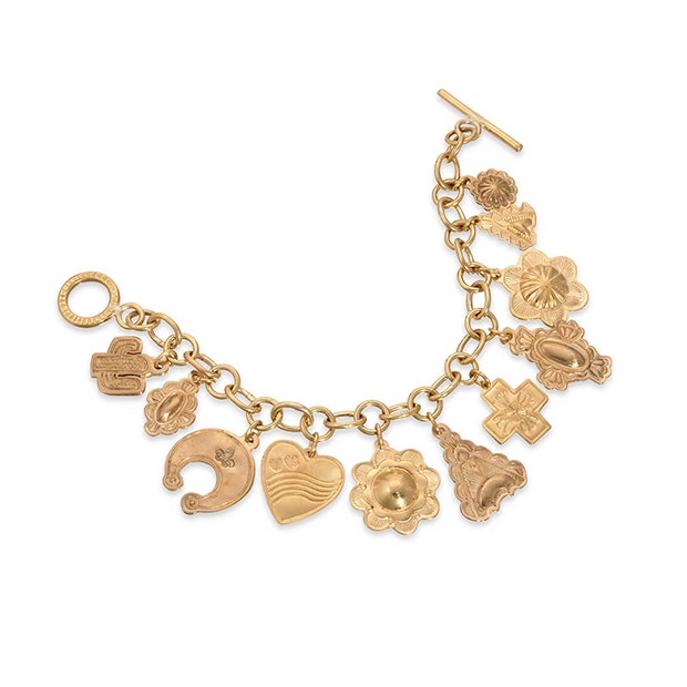 Don Lucas Bronze DL Charm Bracelet