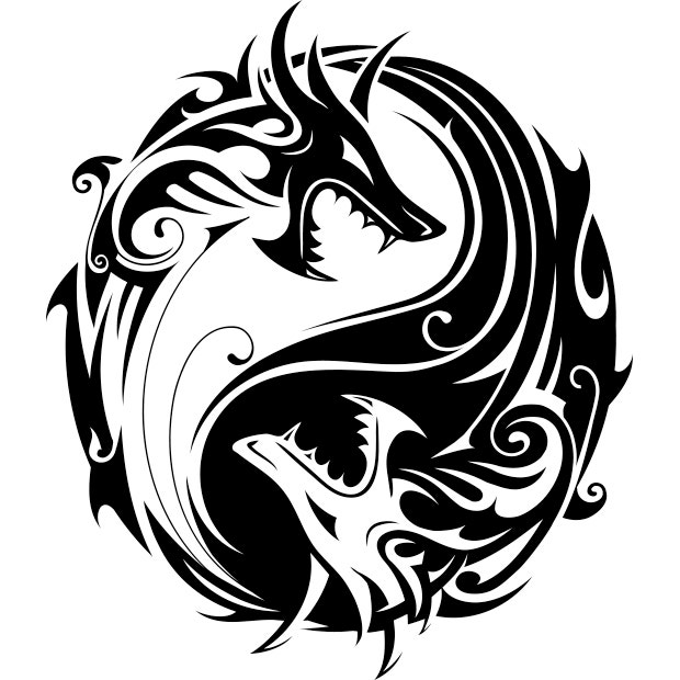 Dragon heads tattoo
