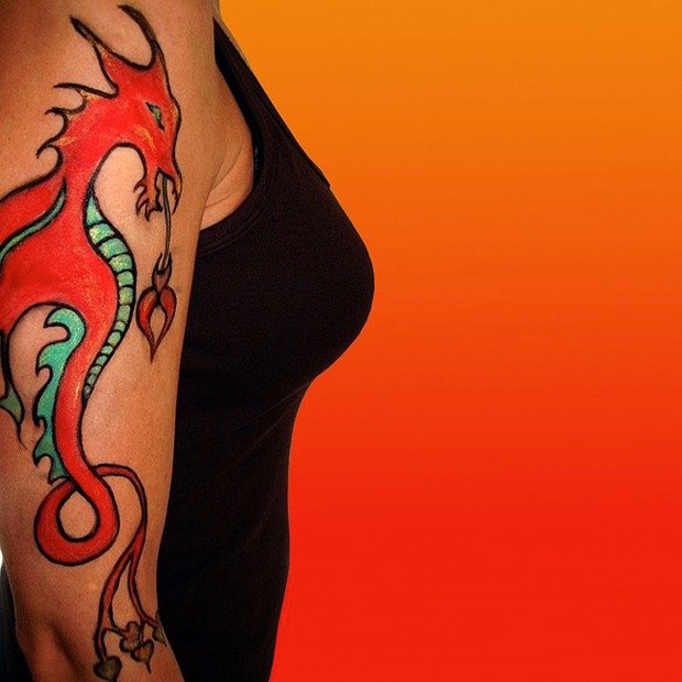 Dragon tattoo on arm